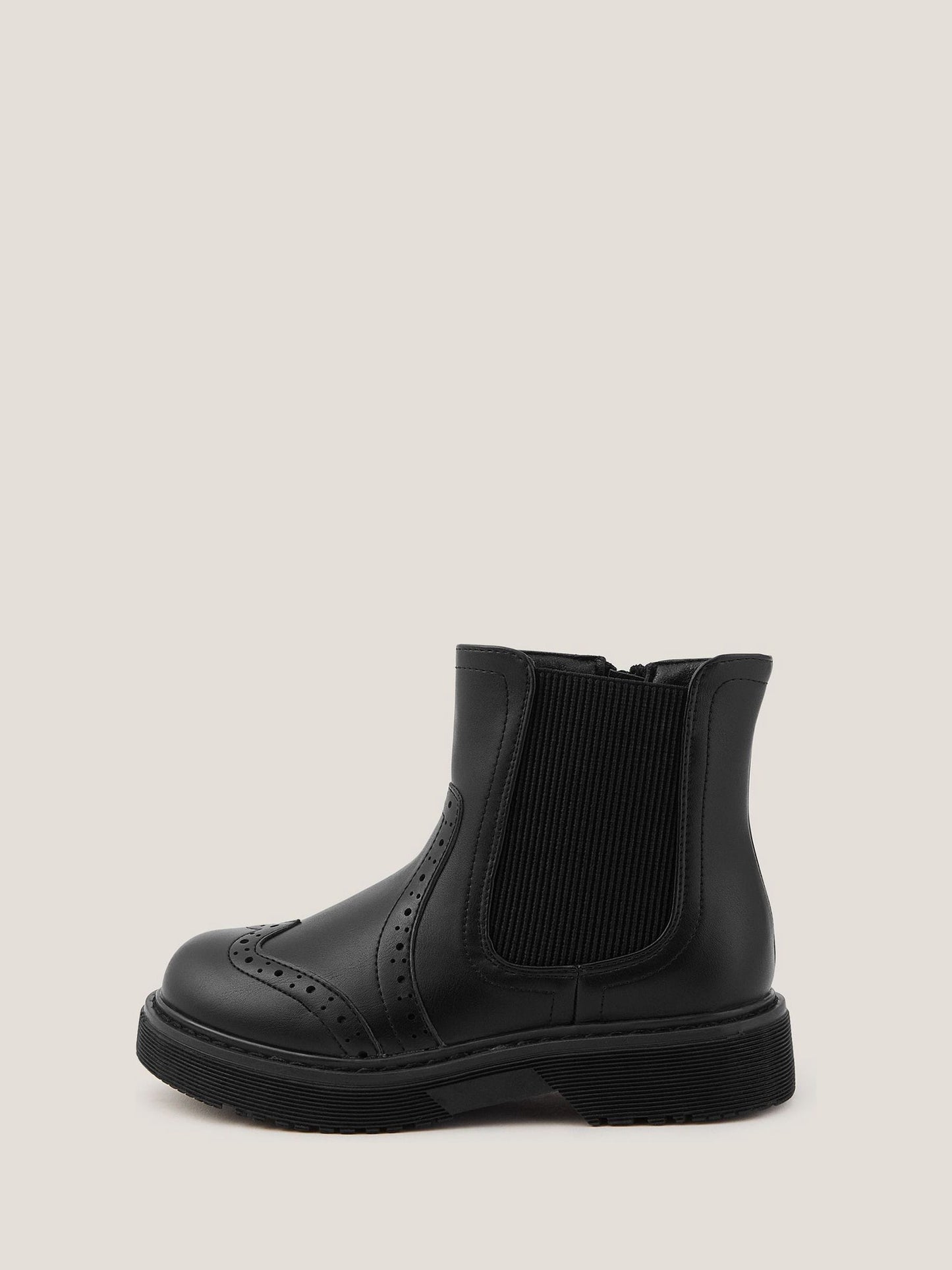 Monsoon Black Brogue Chelsea Boots