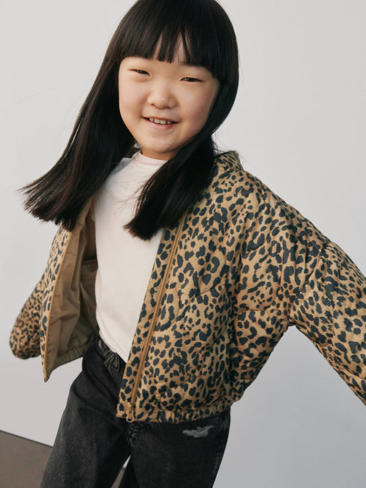 Gap Brown Oversized Quilted Lightweight Puffer Jacket (4-13yrs) (4-13yrs)