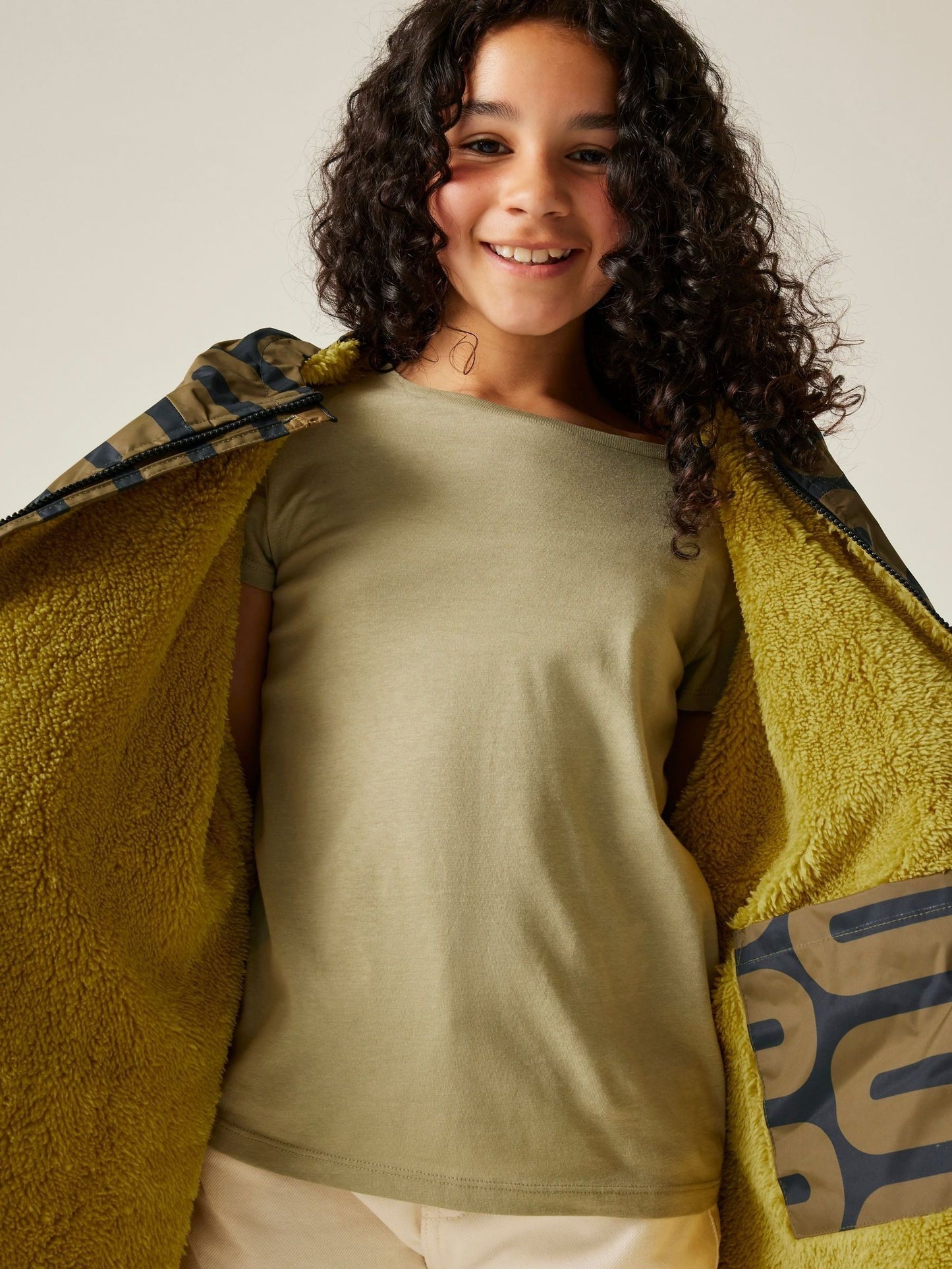 Regatta Green Orla Girls Waterproof Robe