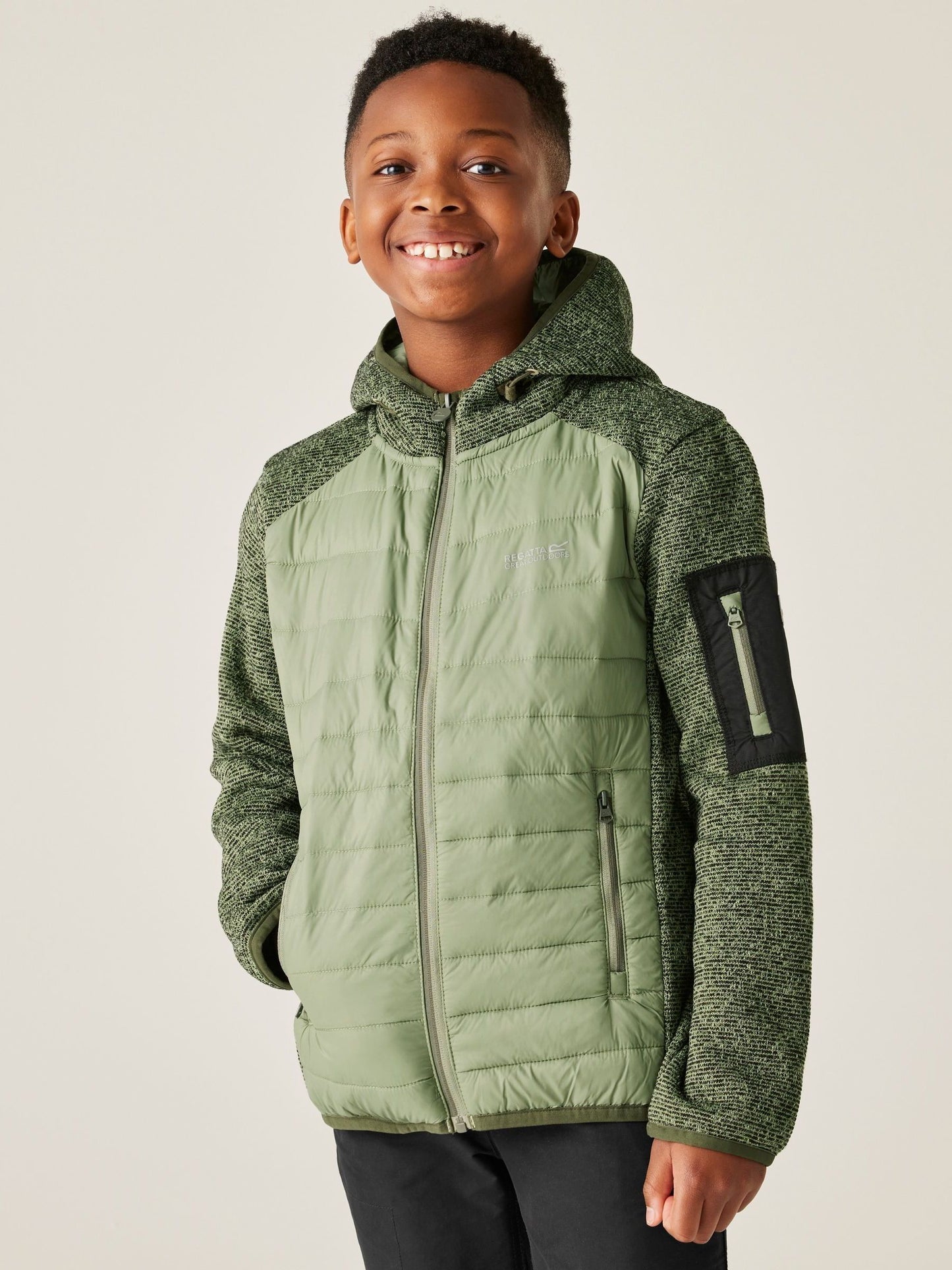 Regatta Green Jr Newhill Hybrid Coat