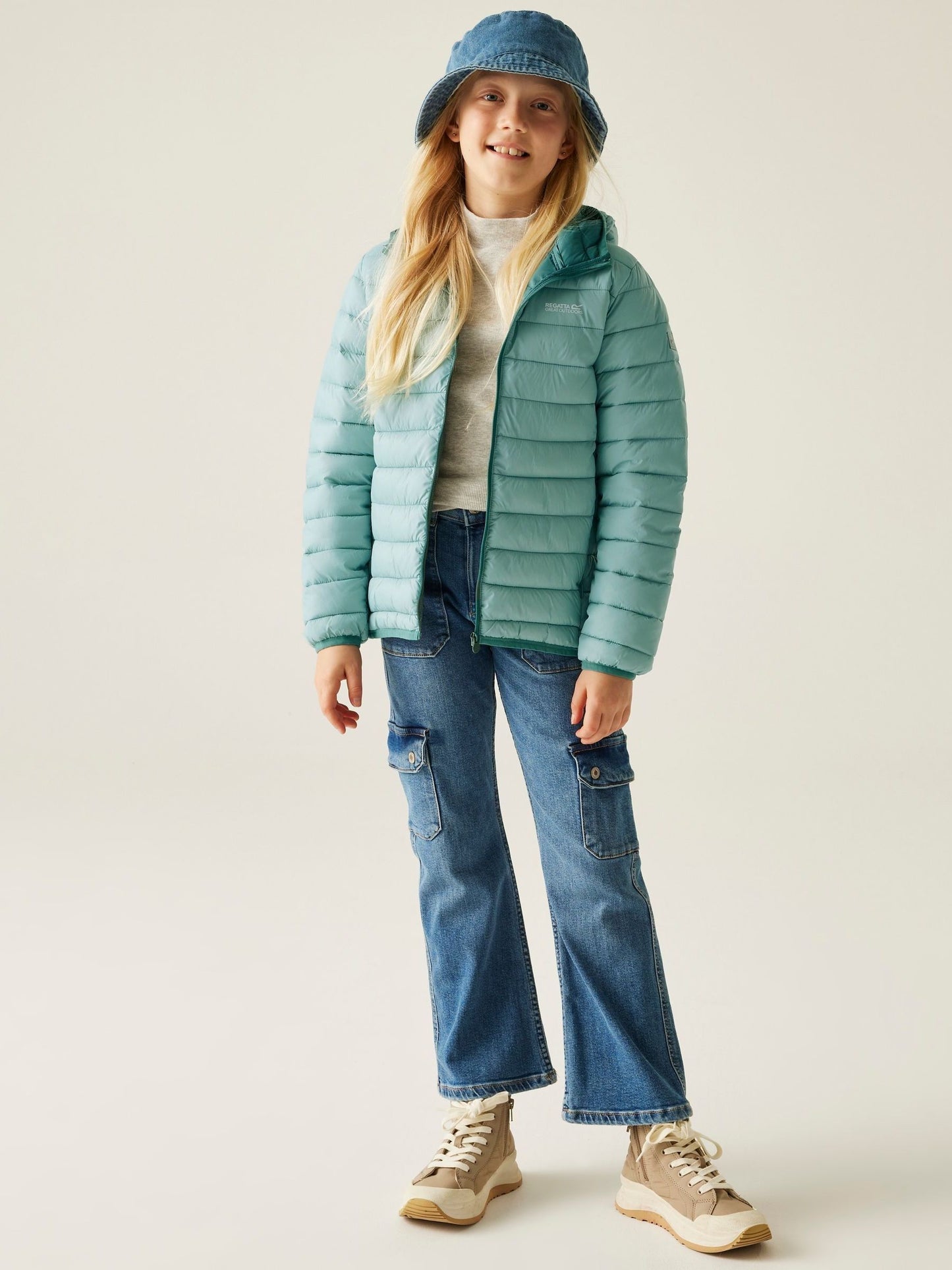 Regatta Green Jnr Hooded Marizion Midweight Coat