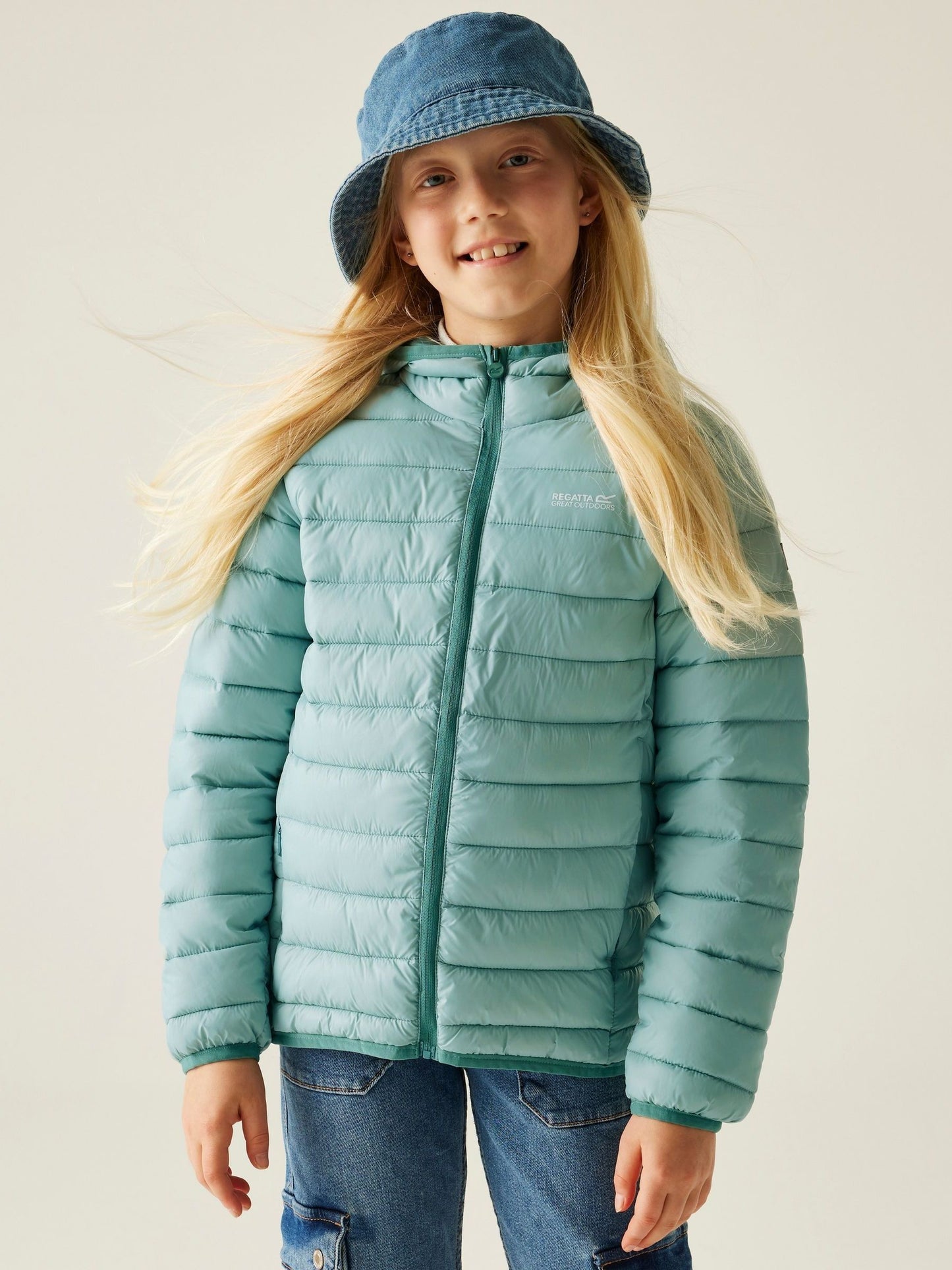 Regatta Green Jnr Hooded Marizion Midweight Coat