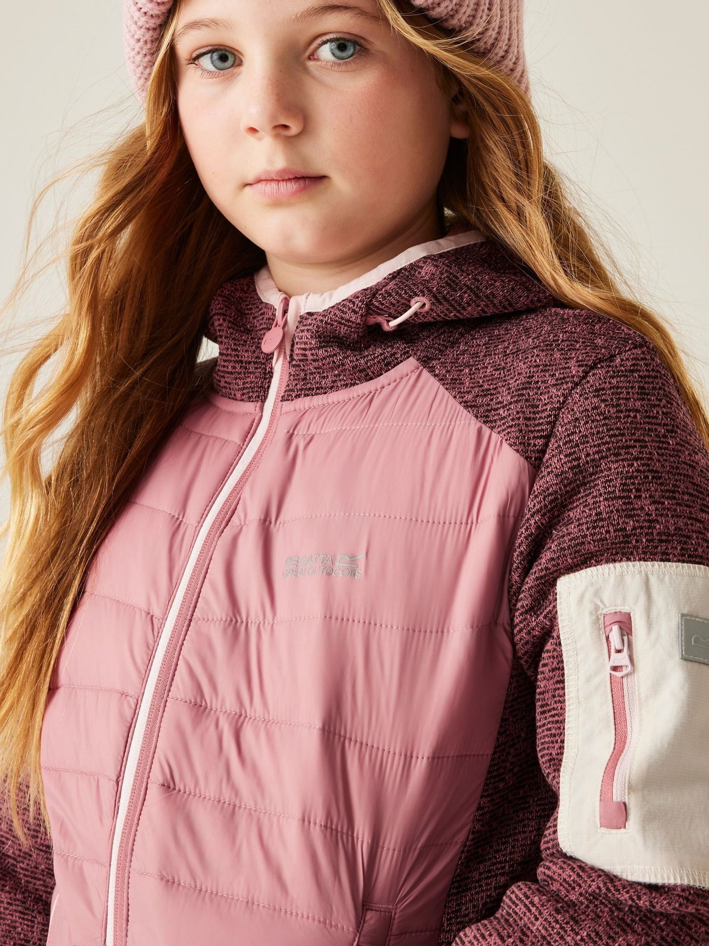Regatta Pink Jr Newhill Hybrid Coat