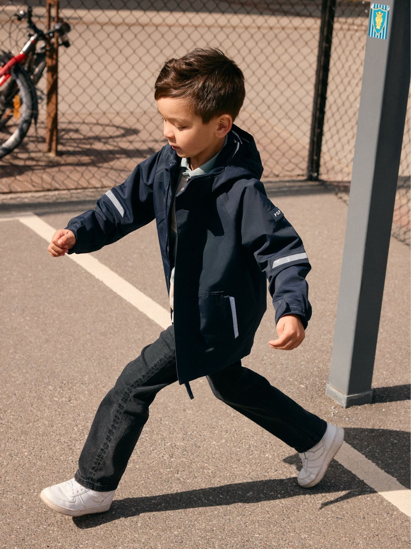 Polarn O. Pyret Blue Waterproof Shell Coat