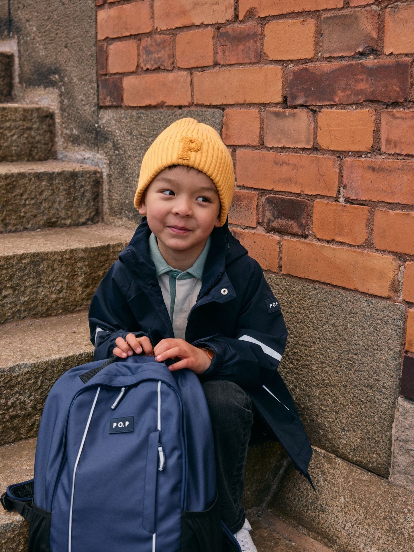 Polarn O. Pyret Blue Waterproof Shell Coat