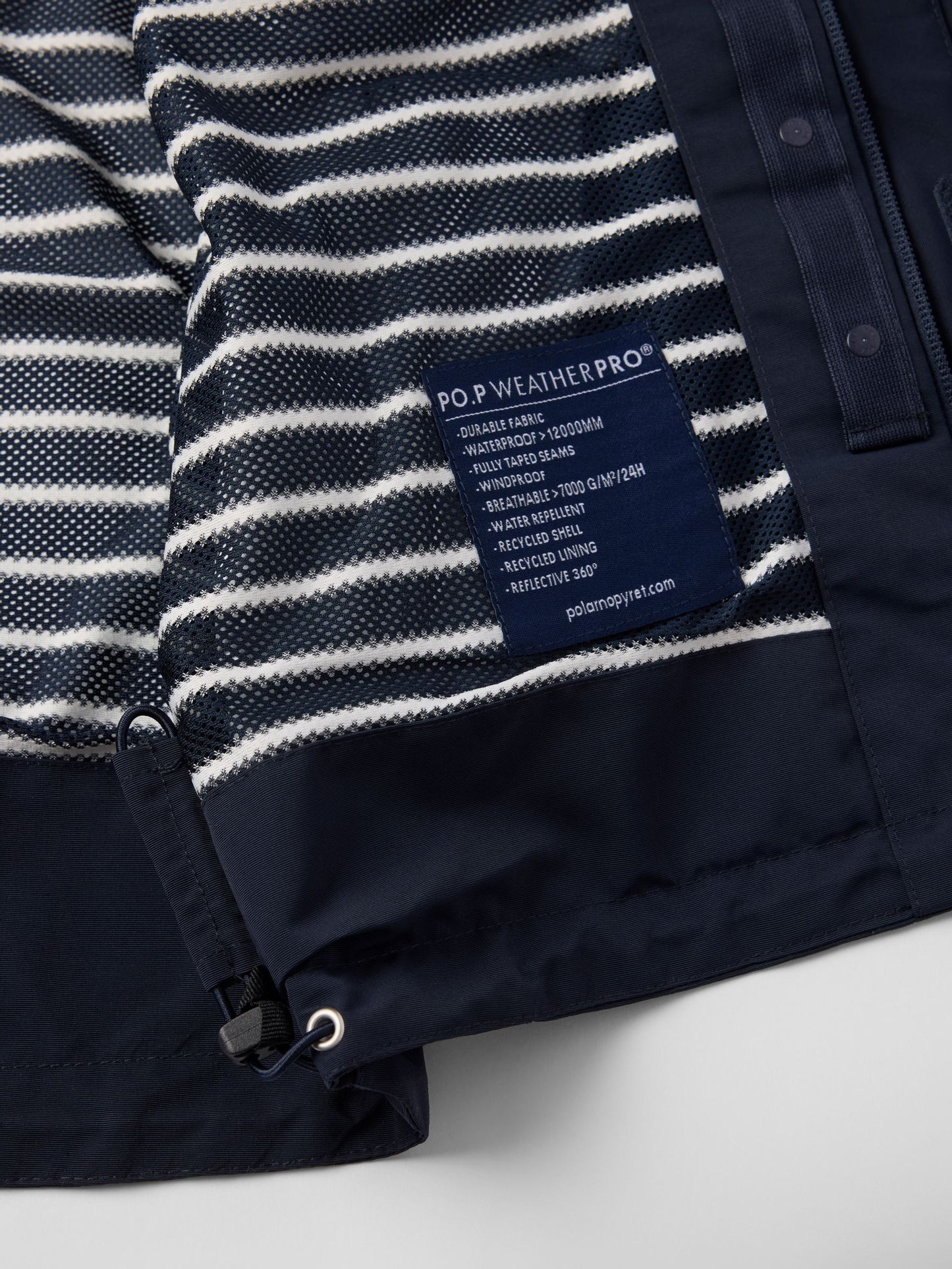 Polarn O. Pyret Blue Waterproof Shell Coat