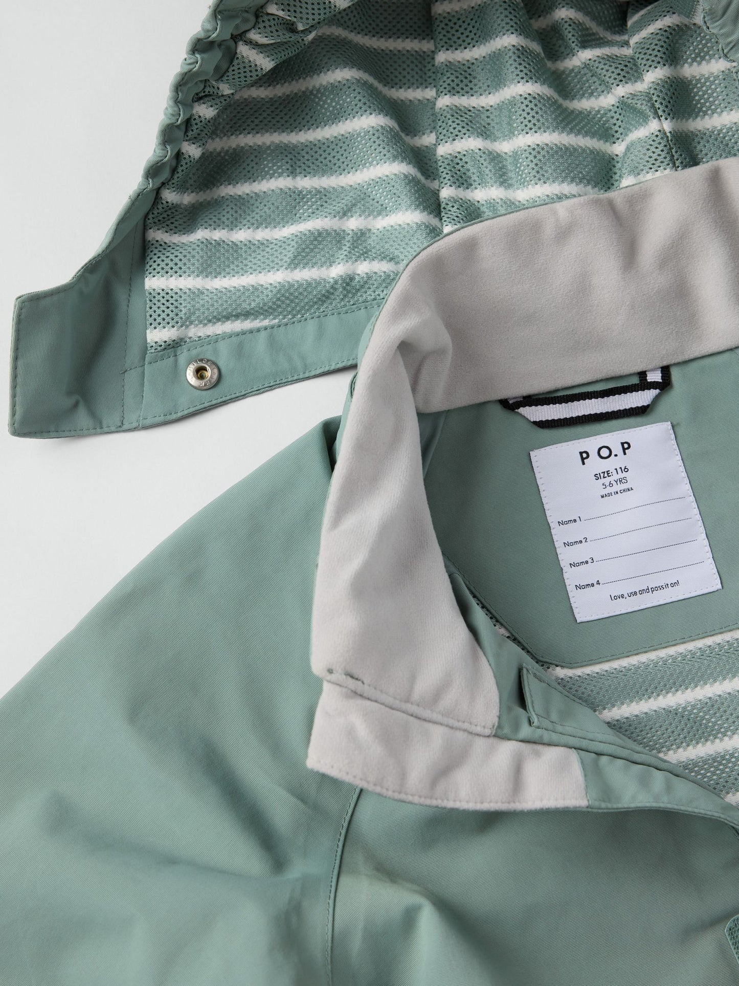 Polarn O. Pyret Green Waterproof Shell Coat