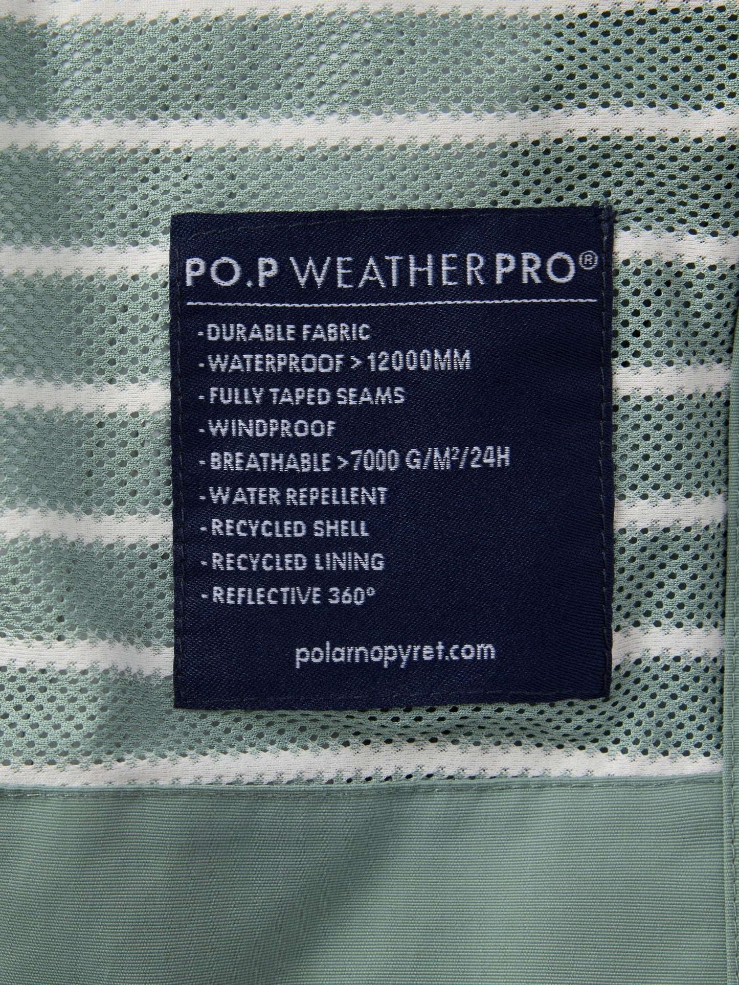 Polarn O. Pyret Green Waterproof Shell Coat