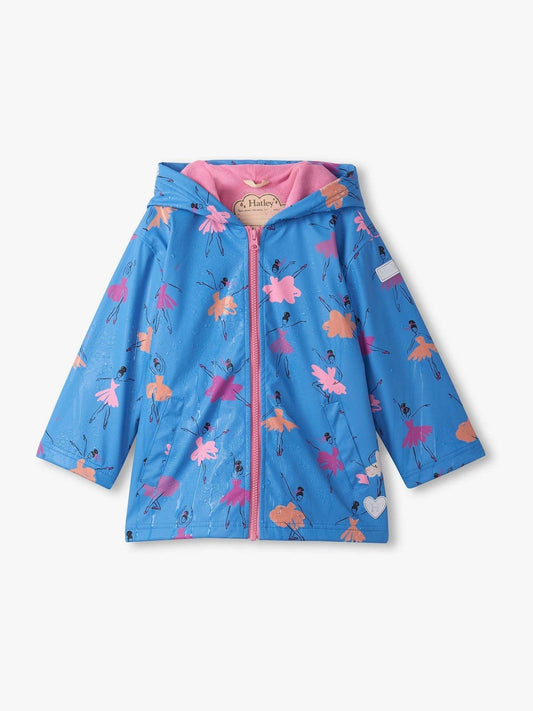 Hatley Blue Ballet School Colour Changing Rain  Jacket