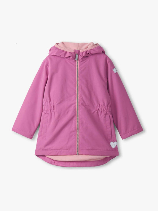 Hatley Pink Heart Swans Colour-Reveal Field Jacket