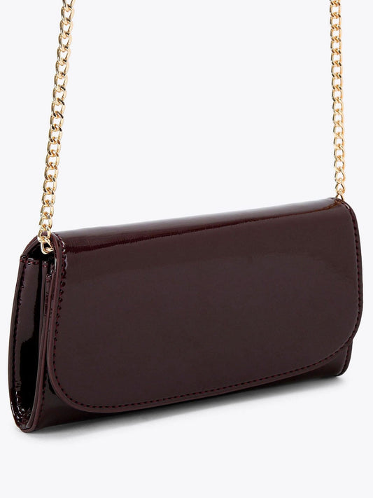 KG Kurt Geiger Carvela Blake Bordo Kırmızı Clutch Çanta