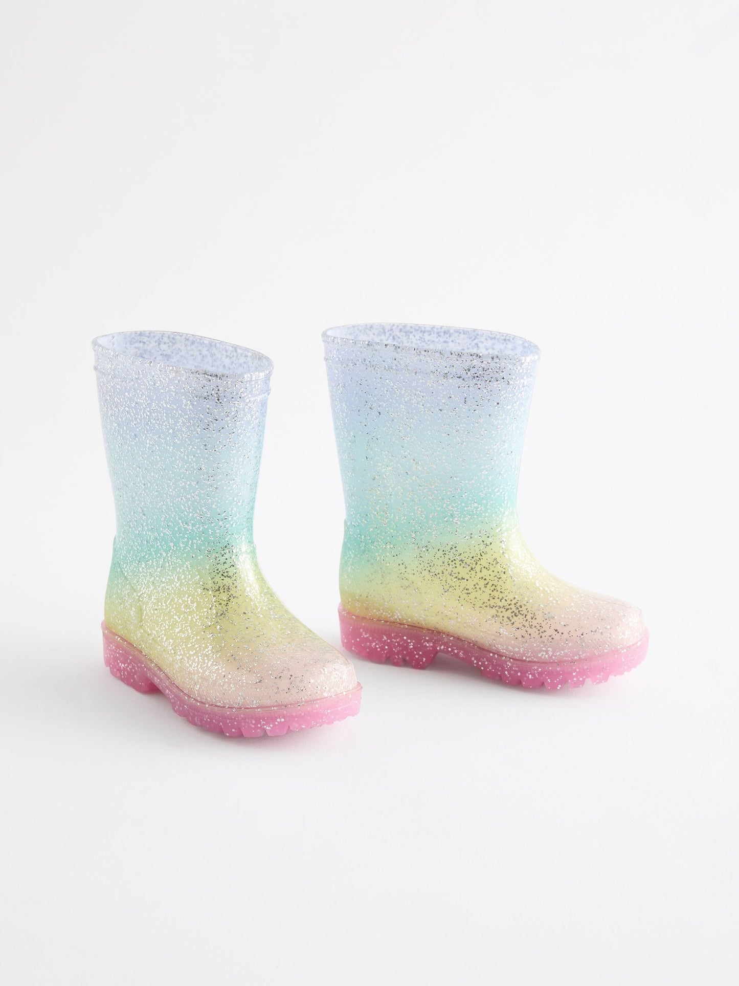 Çok Renkli Gökkuşağı Simli Yağmur Çizmeleri