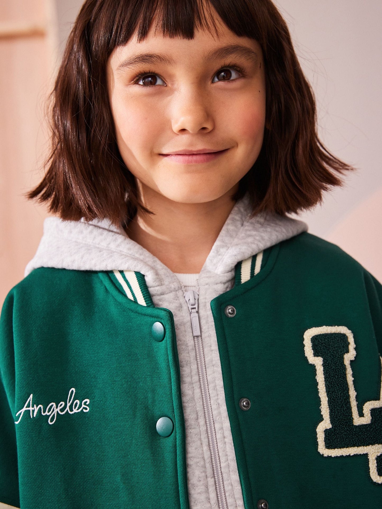 Green Varsity Embroidered Jacket (3-16yrs)