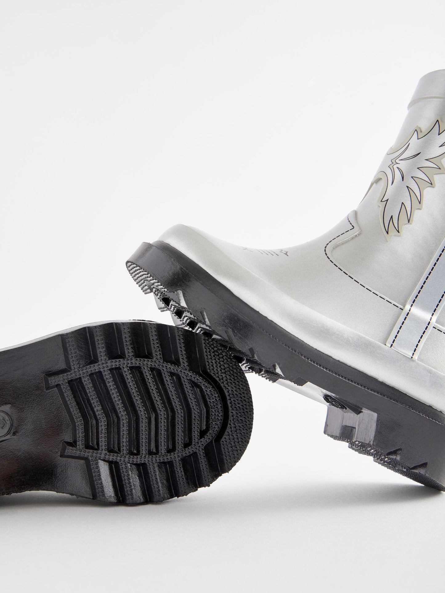 Gümüş Western Yağmur Çizmesi