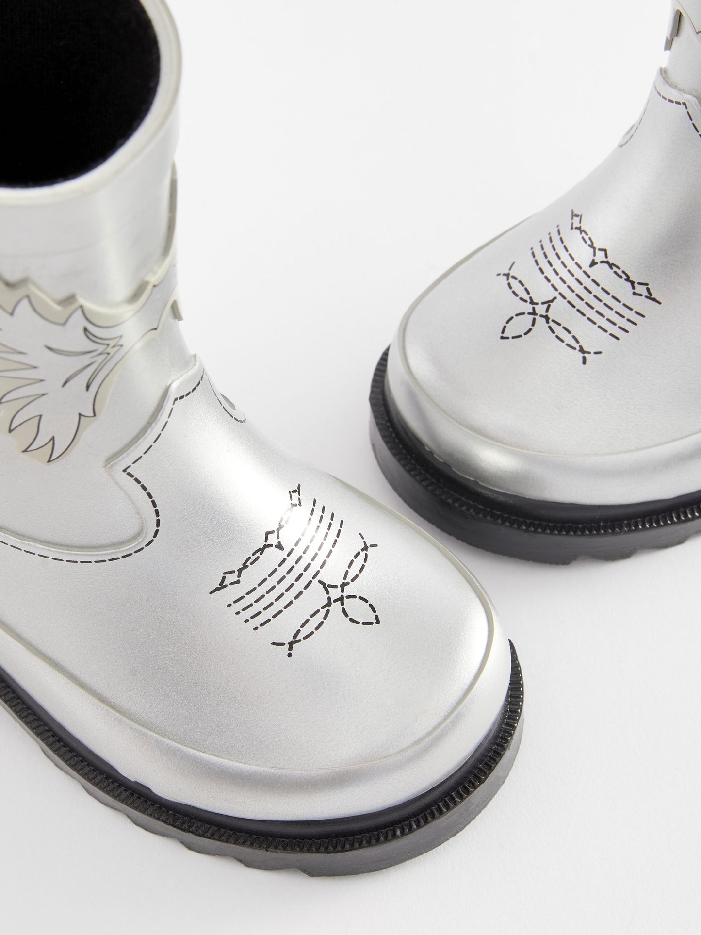 Gümüş Western Yağmur Çizmesi