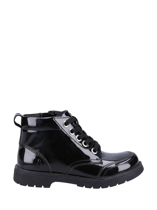 Hush Puppies Black Jolie Patent Junior Chelsea Boots