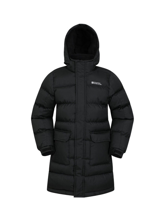 Mountain Warehouse Black Snow Water Resistant Fleece Lined Padded Jacket