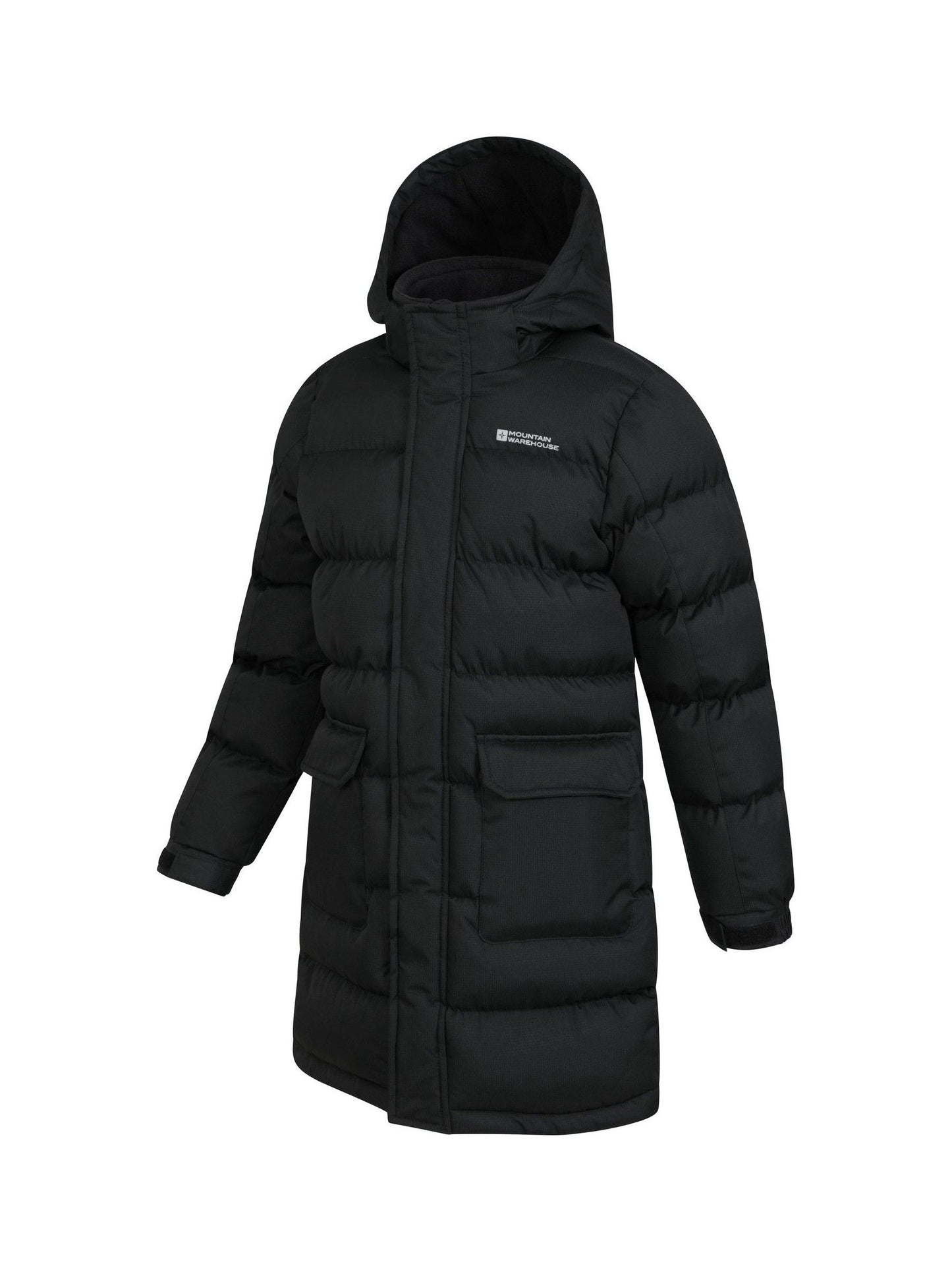 Mountain Warehouse Black Snow Water Resistant Fleece Lined Padded Jacket