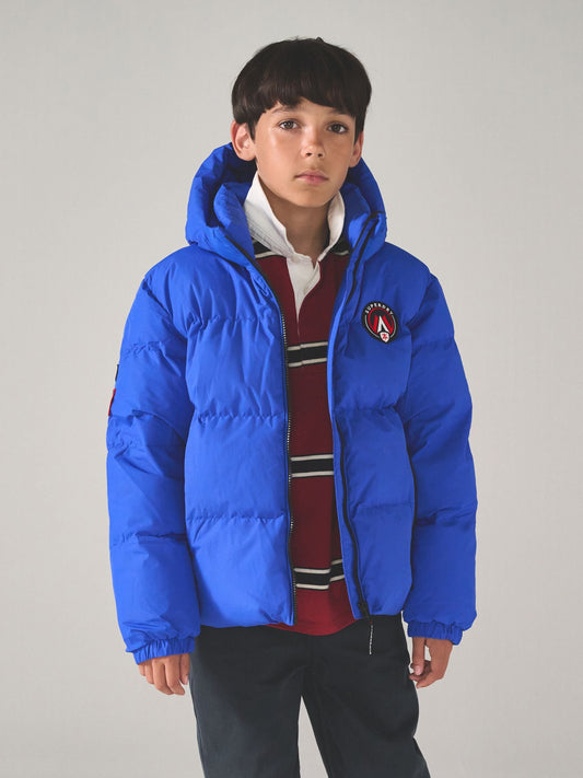 Superdry Blue Sports Puffer Coat