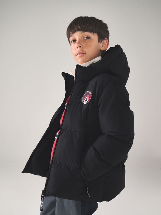 Superdry Black Sports Puffer Coat