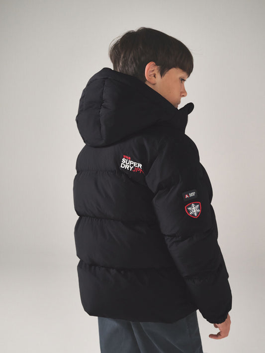 Superdry Black Sports Puffer Coat