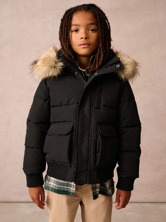 Superdry Black Everest Bomber Coat