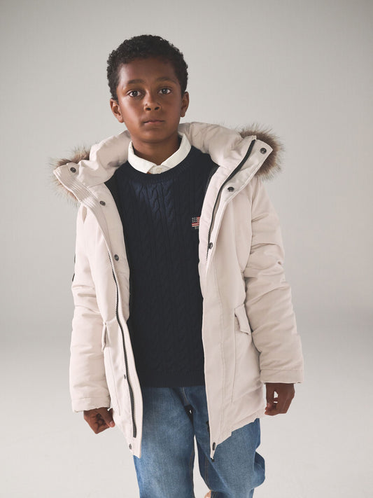 Superdry Cream Everest Parka Coat