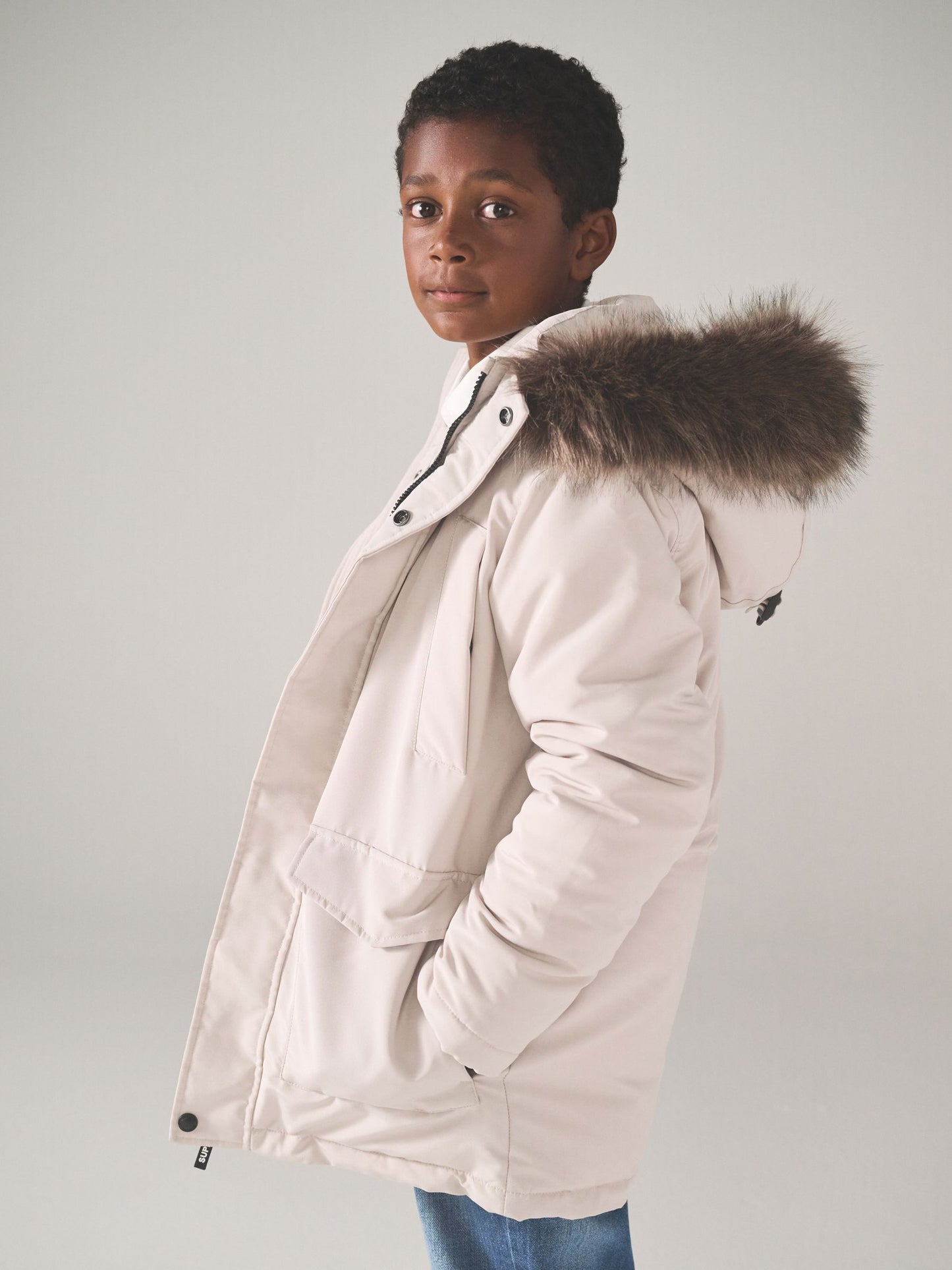 Superdry Cream Everest Parka Coat