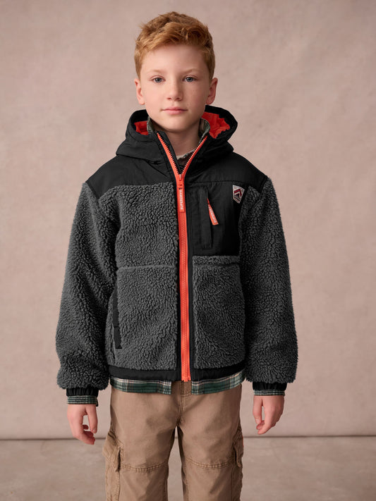 Superdry Black Borg Zip Through Jacket