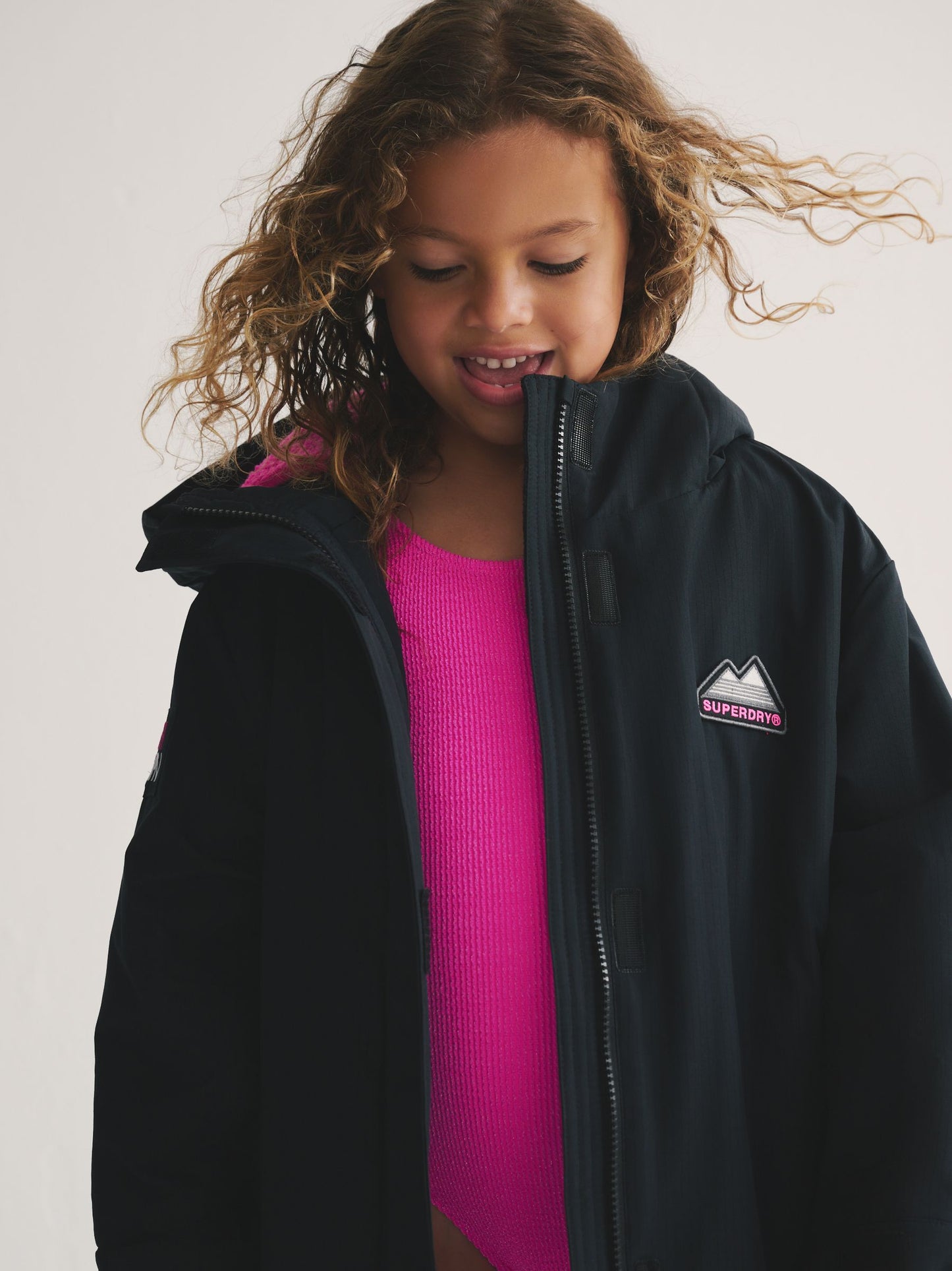 Superdry Black/Pink Changing Robe