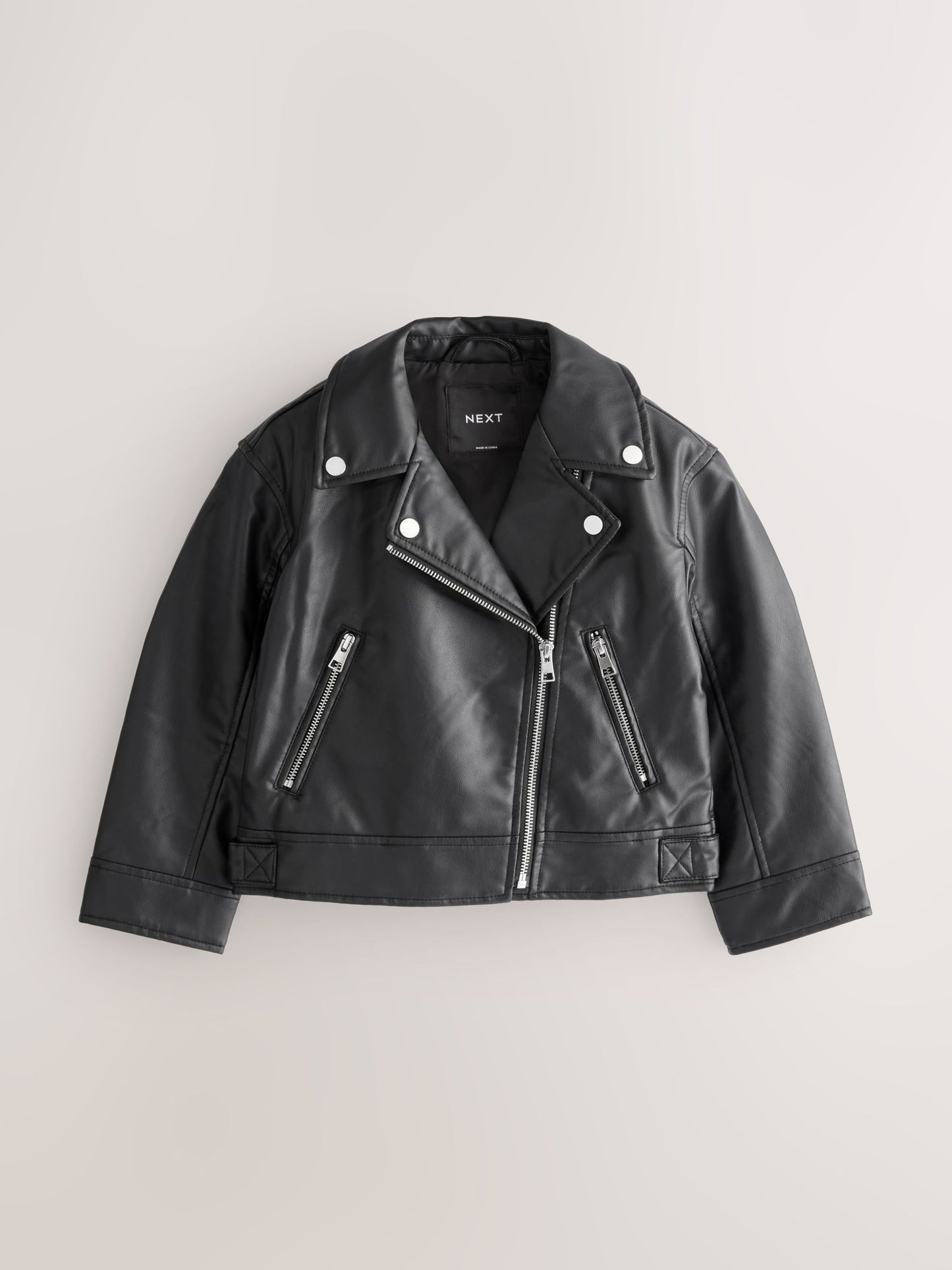 Black PU Biker Jacket (3-16yrs)