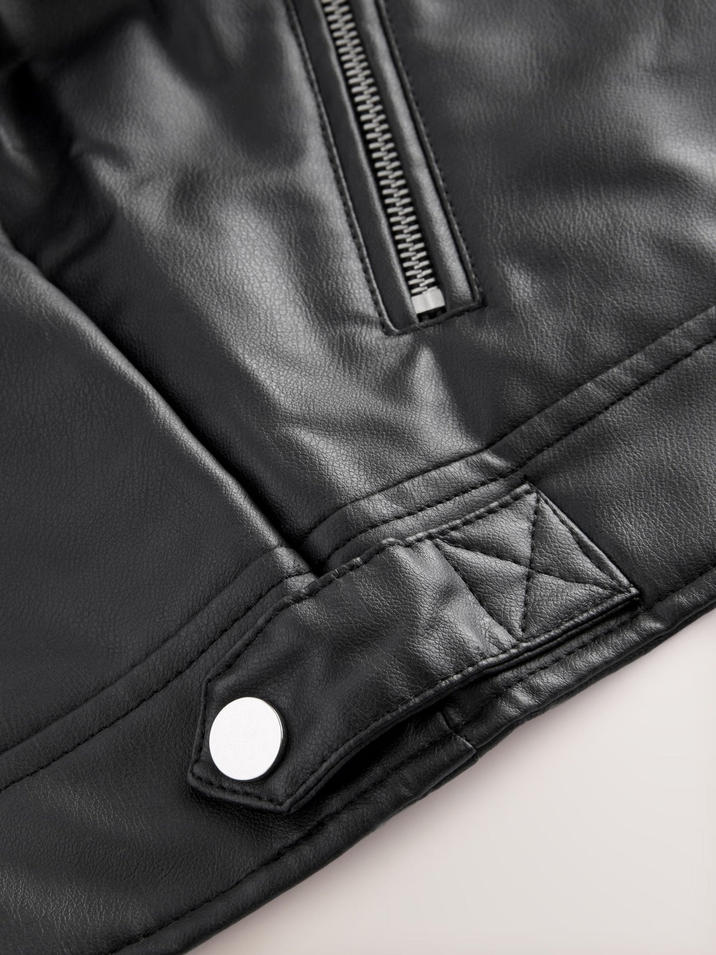 Black PU Biker Jacket (3-16yrs)