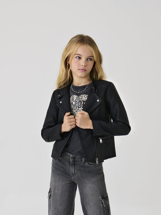 ONLY KIDS Faux Leather Biker Jacket