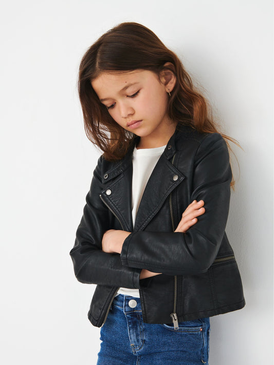 ONLY KIDS Faux Leather Biker Jacket