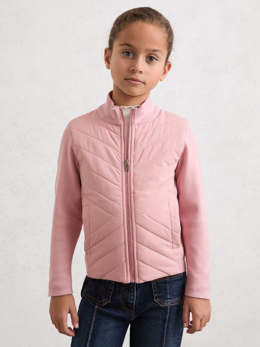Reiss Pink Hansel 3-9 yrs Hybrid Quilted Knit Jacket