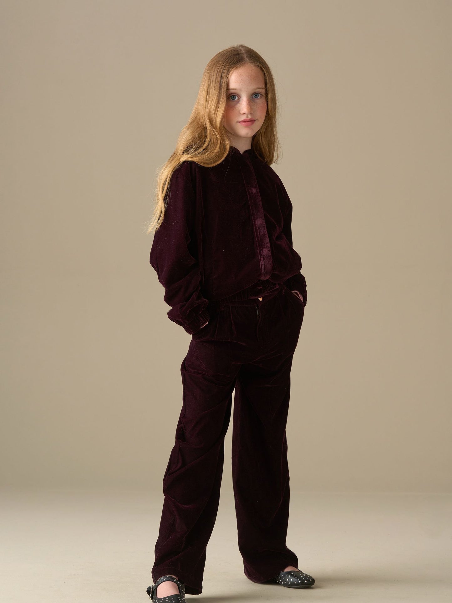 Angel & Rocket Red Chloe Velvet Bomber Jacket