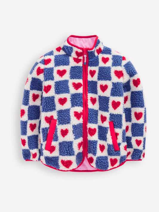 Boden Blue Eden Borg Zip-through Jacket