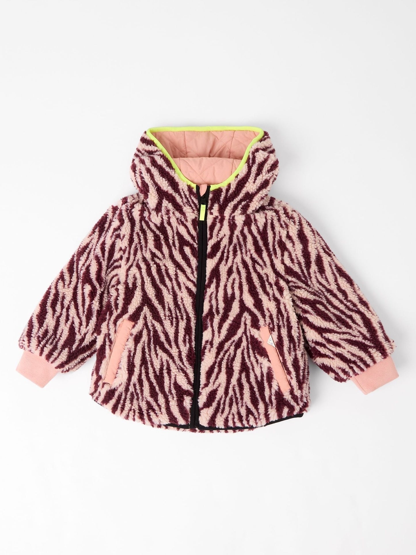 GEN Pink Borg Lined Quilted Jacket