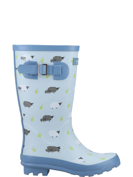 Cotswolds Blue Farmyard Junior Wellingtons