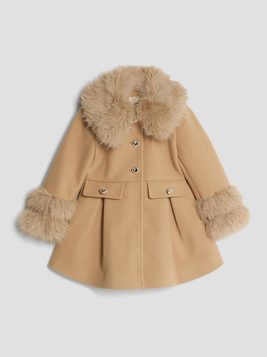 River Island Brown Longline Wool Coat