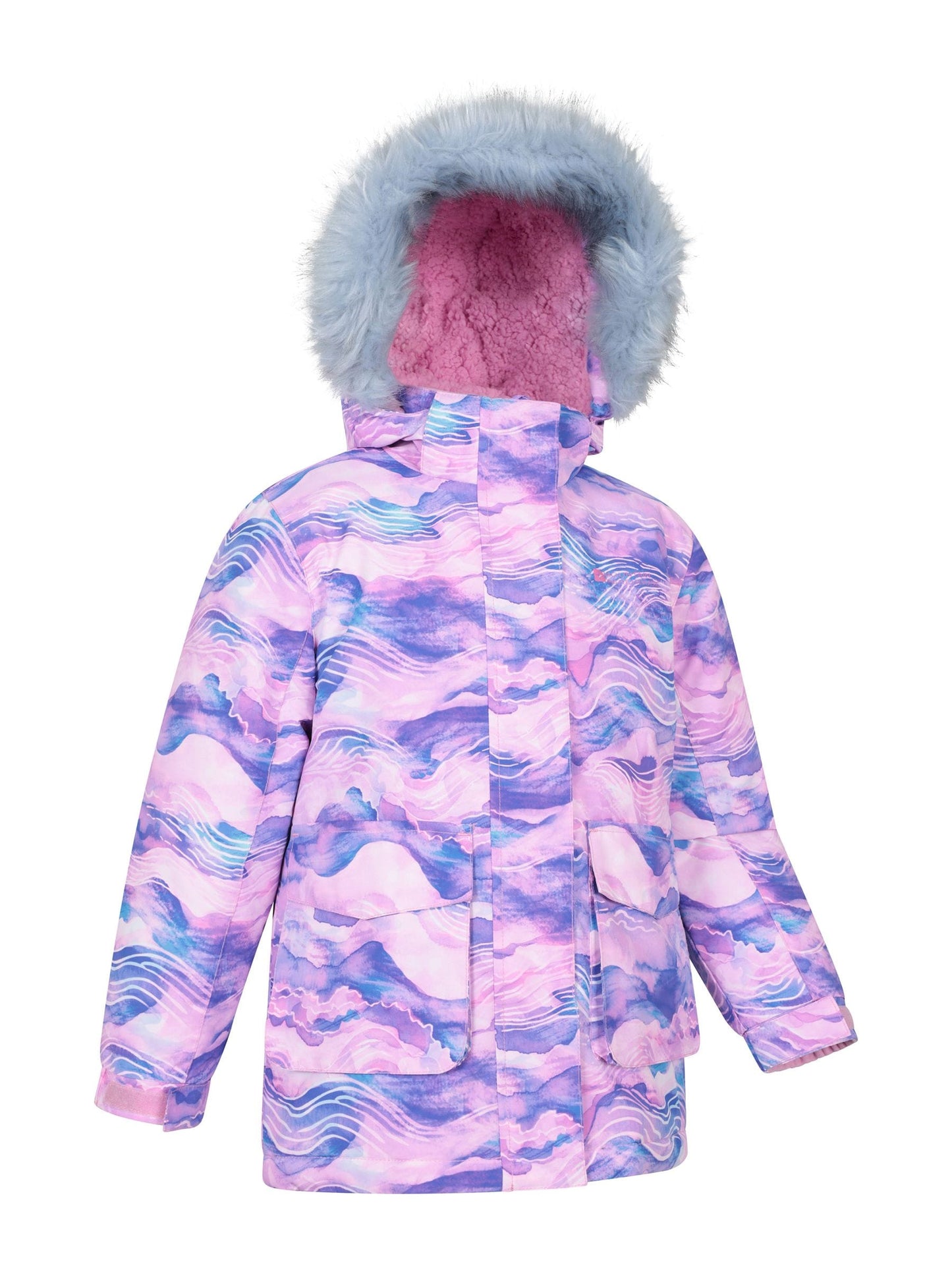 Mountain Warehouse Pink Aries Printed Waterproof  3-in-1 Jacket