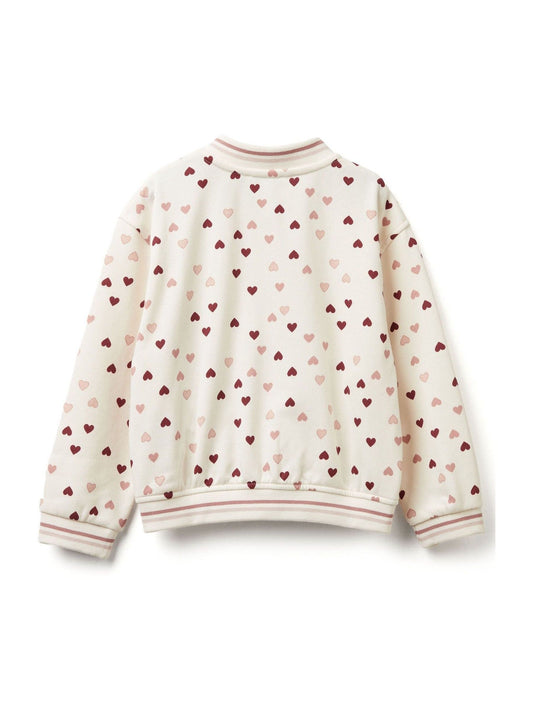 Benetton Girls Cream Printed Bomber Jacket (2-6 yrs)