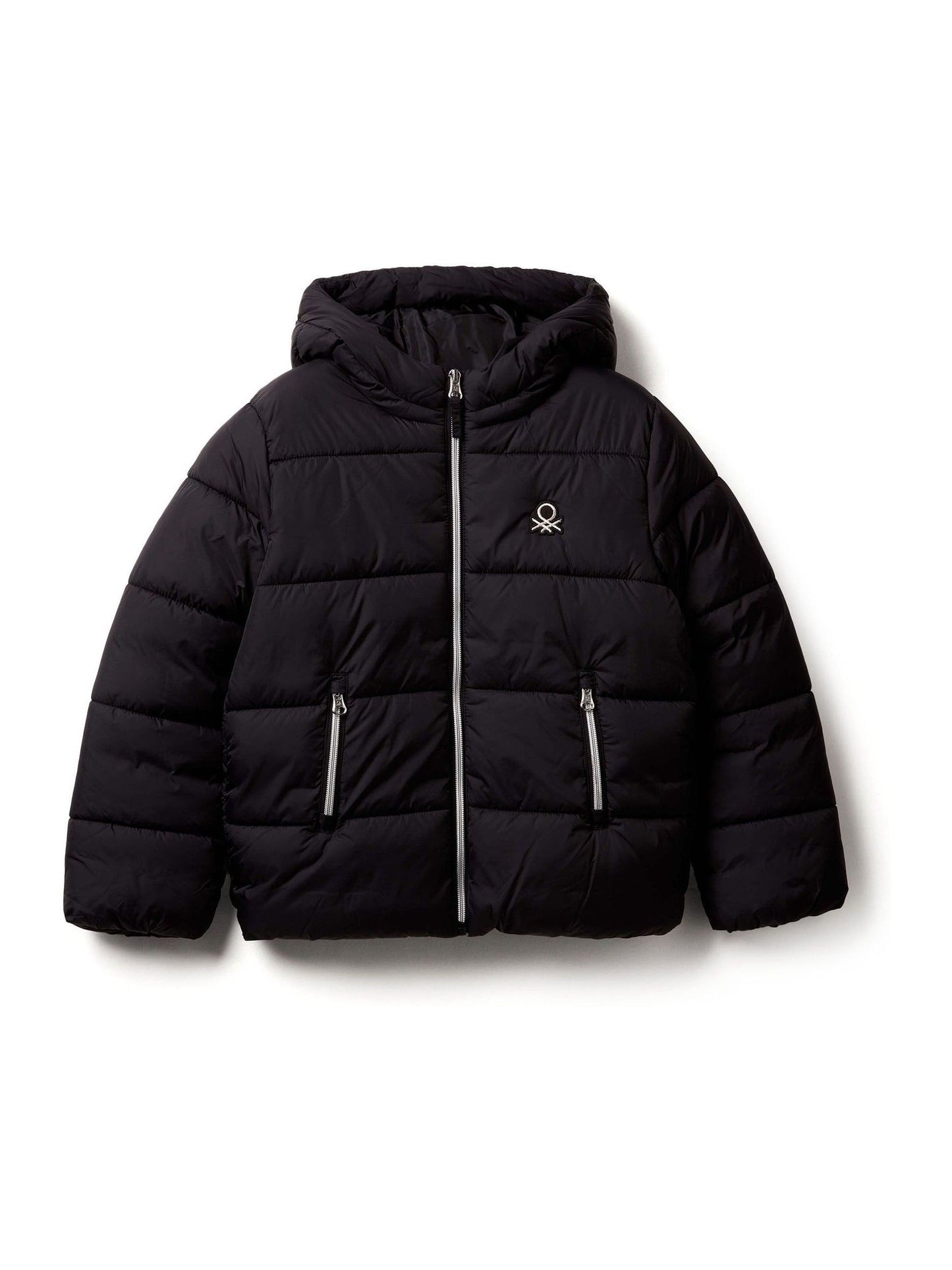 Benetton Girls Oversized Paddded Black Coat (6-14 yrs)