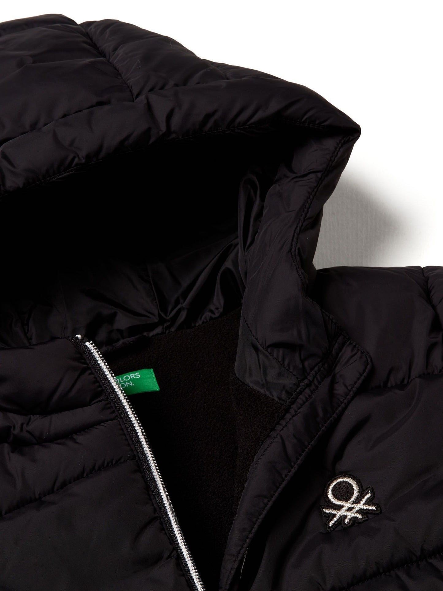 Benetton Girls Oversized Paddded Black Coat (6-14 yrs)