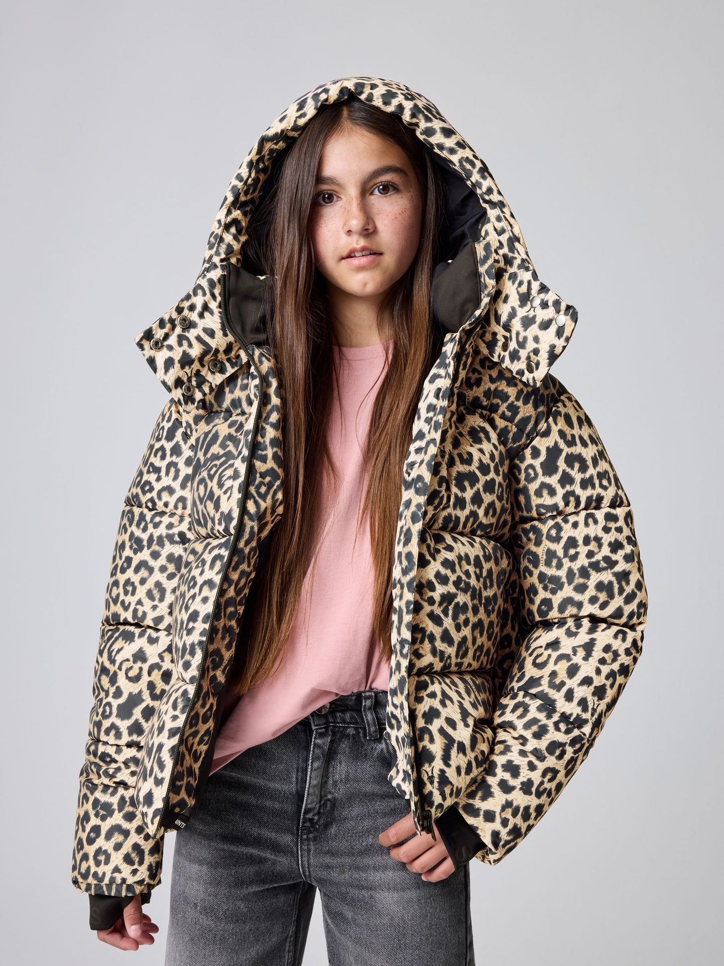 smALLSAINTS Leopard Underground Padded Coat