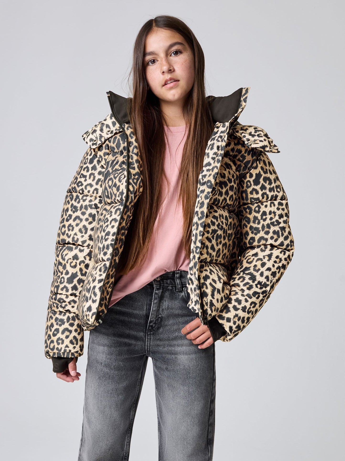 smALLSAINTS Leopard Underground Padded Coat