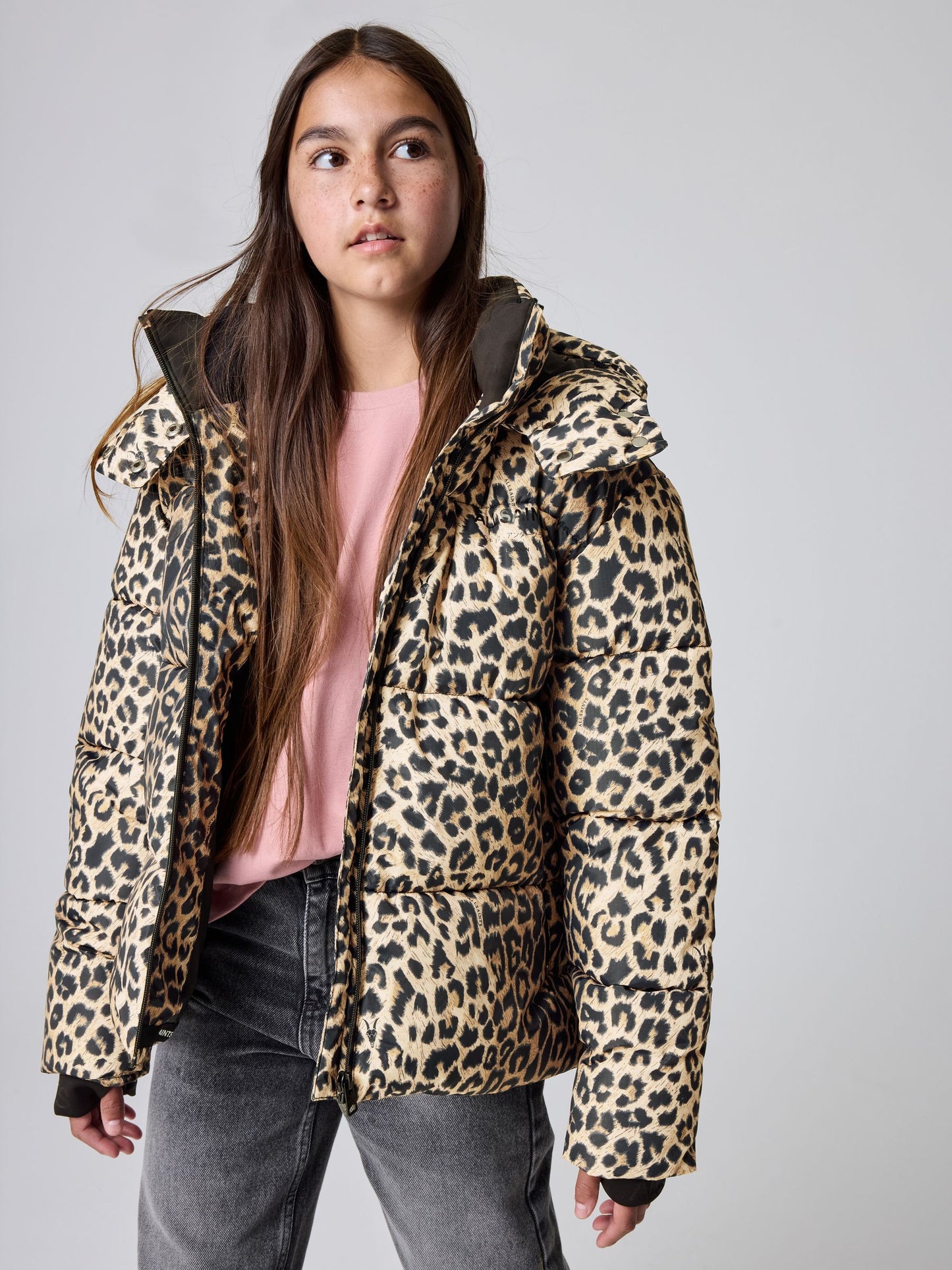 smALLSAINTS Leopard Underground Padded Coat
