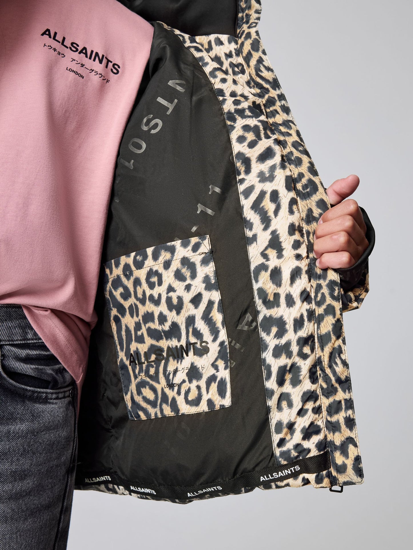 smALLSAINTS Leopard Underground Padded Coat