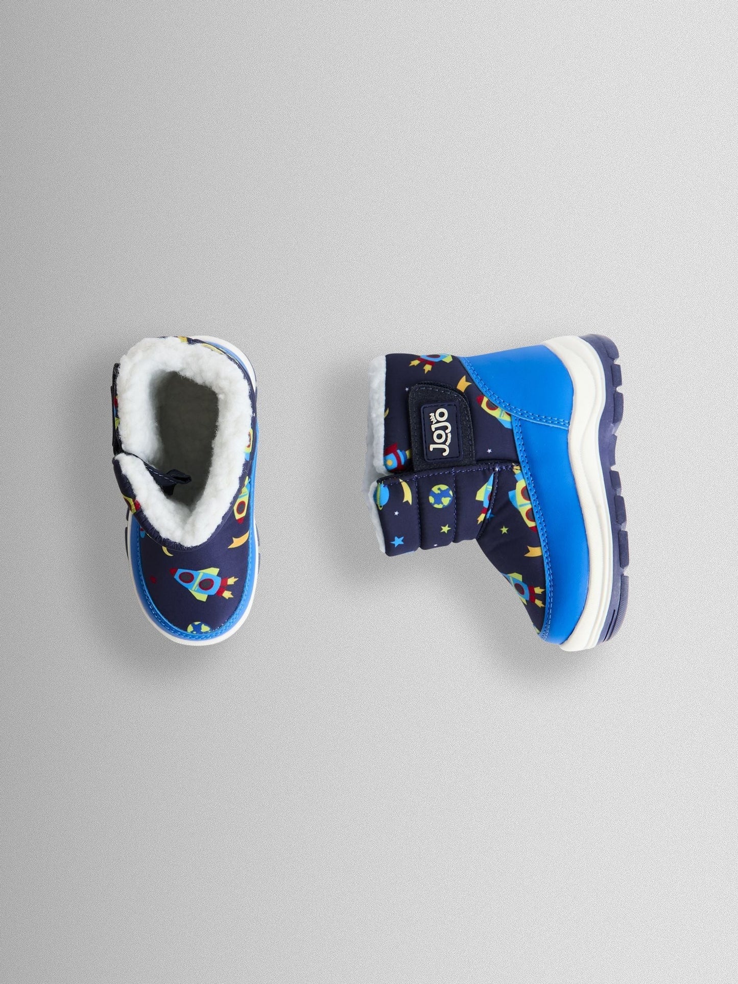 JoJo Maman Bébé Navy Rocket Cosy Snow Boots