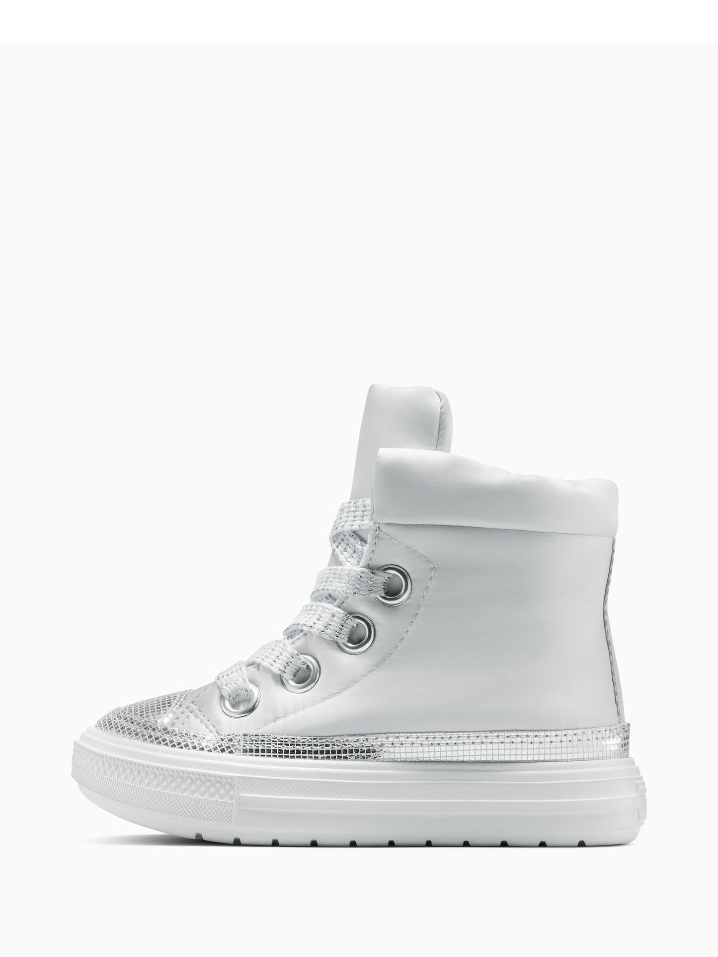 Converse Silver Chuck Taylor Kid Lift Trainers